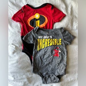 Baby Incredibles set of 2 onesies, size 18M